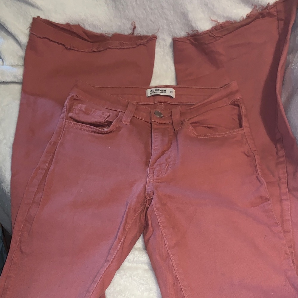 Women's Flare & Wide Leg Jeans in Matte Pinkish color